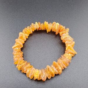 Raw Amber Chip Bracelet